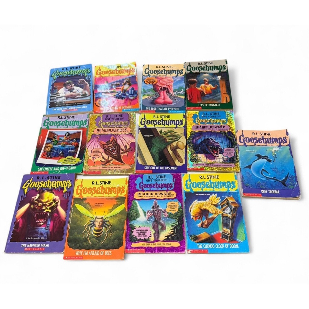 Goosebumps Lot 13 Books R.L. Stine Vintage 90s Original Series + Give Yourself
